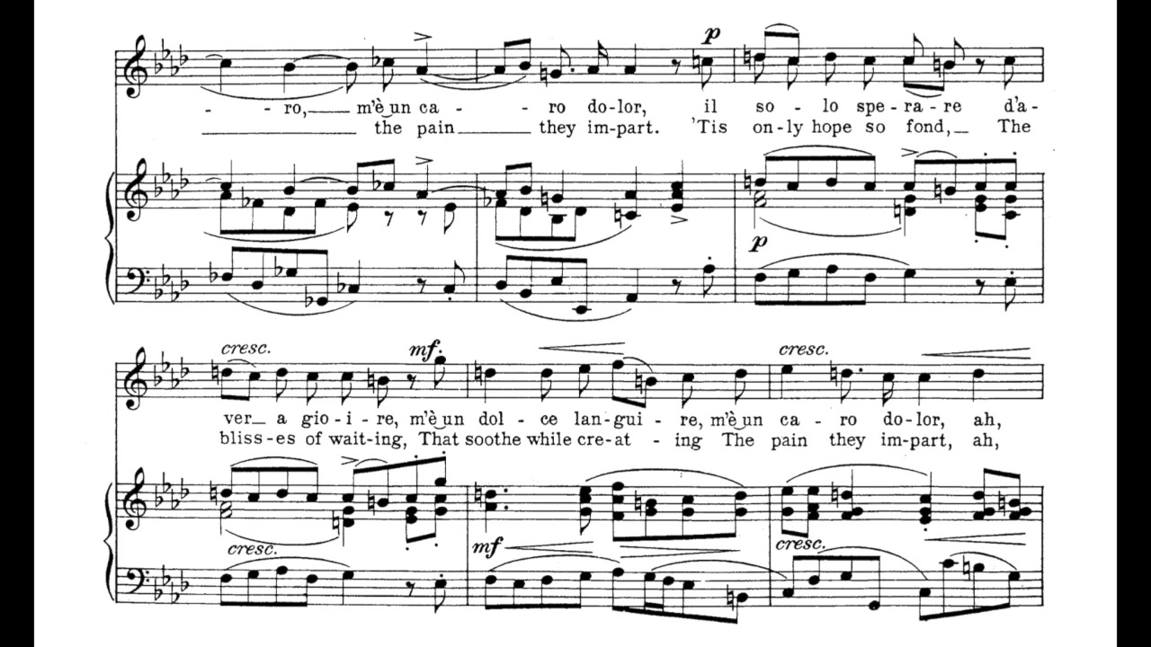 Non posso disperar (S. De Luca) - F Minor Piano Accompaniment - Karaoke