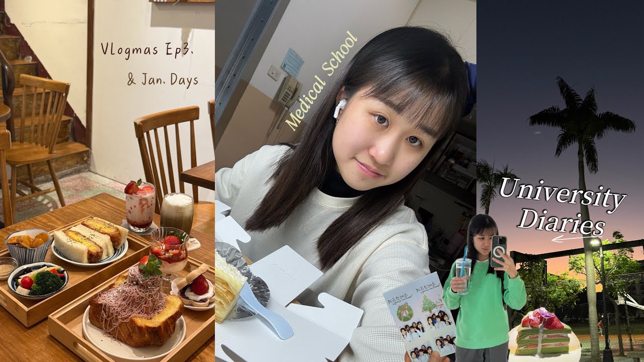 🎄VLOGMAS｜想放寒假的18週期末…🍸🍓🎆