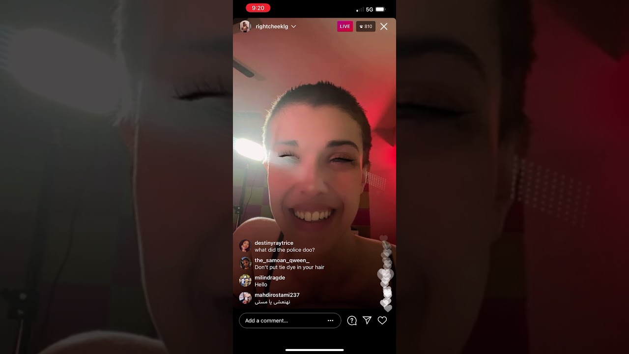 Right  Cheek IG live 3/16 *talks about being admitted to hospital*