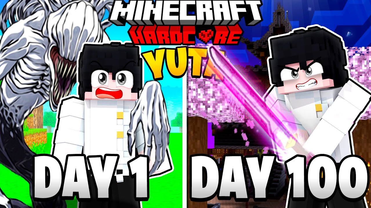 I Survived 100 Days as YUTA OKKOTSU in Jujutsu Kaisen Minecraft