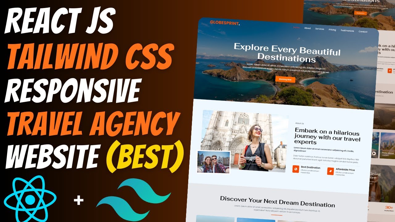 Master React JS & Tailwind CSS 2026: Build a Responsive Travel Agency Website (For Beginners)