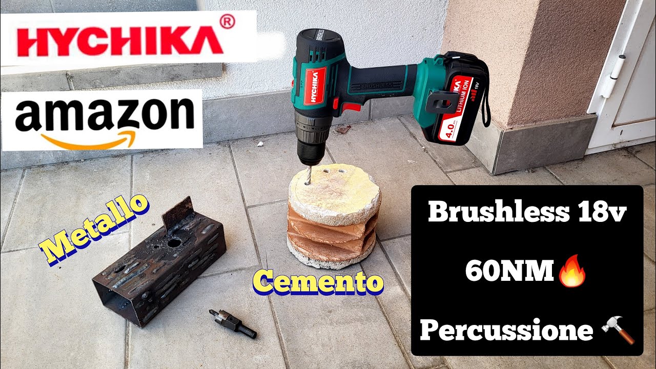 TRAPANO AVVITATORE A PERCUSSIONE HYCHIKA HDB18F | BRUSHLESS / 18V / 60NM | SCREWDRIVER HAMMER DRILL
