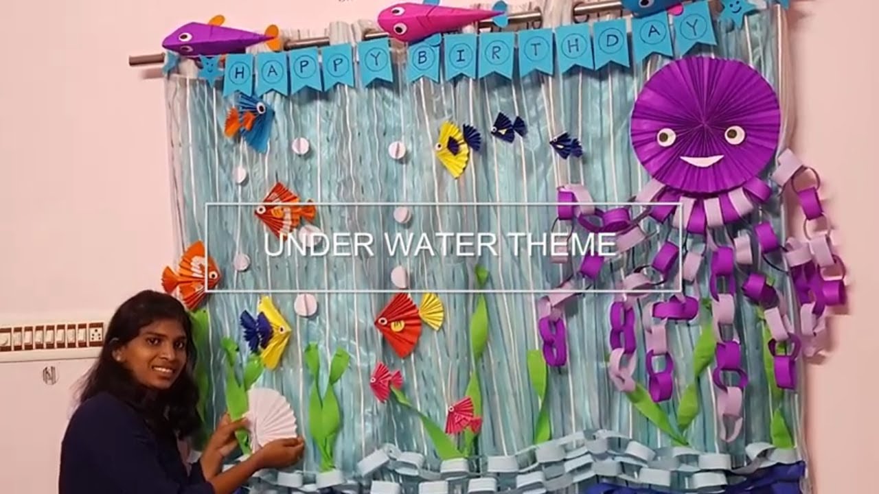 Underwater theme  | DIY | easy birthday decoration