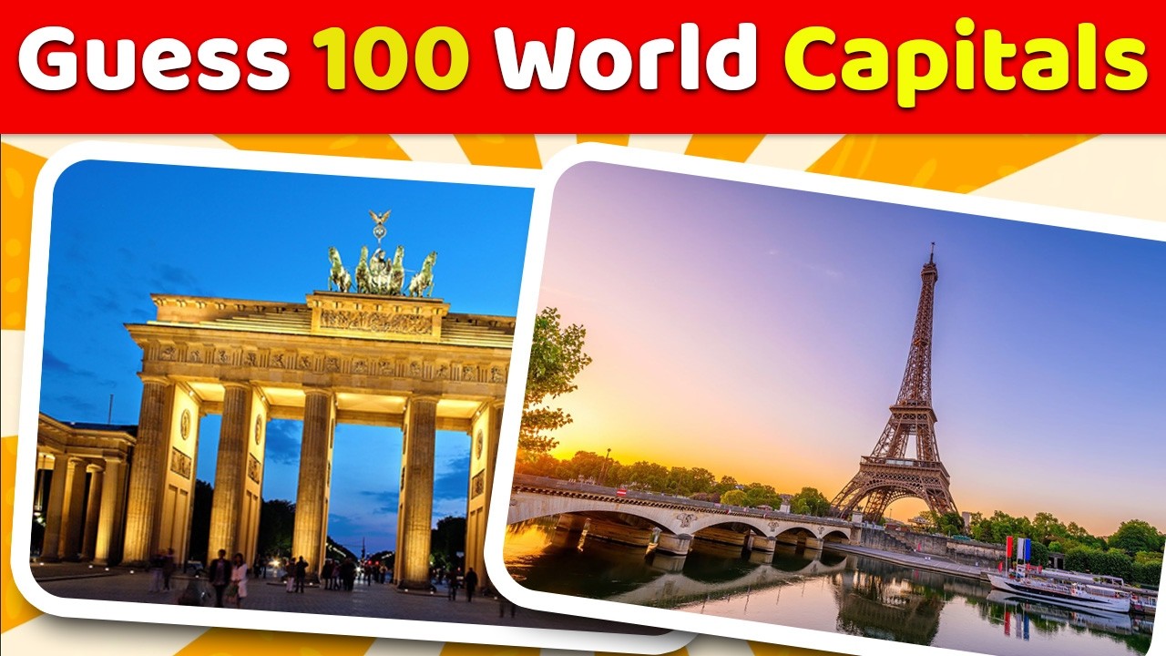 Guess 100 World Capitals  | Only Geography Nerds Get 100% 🌎