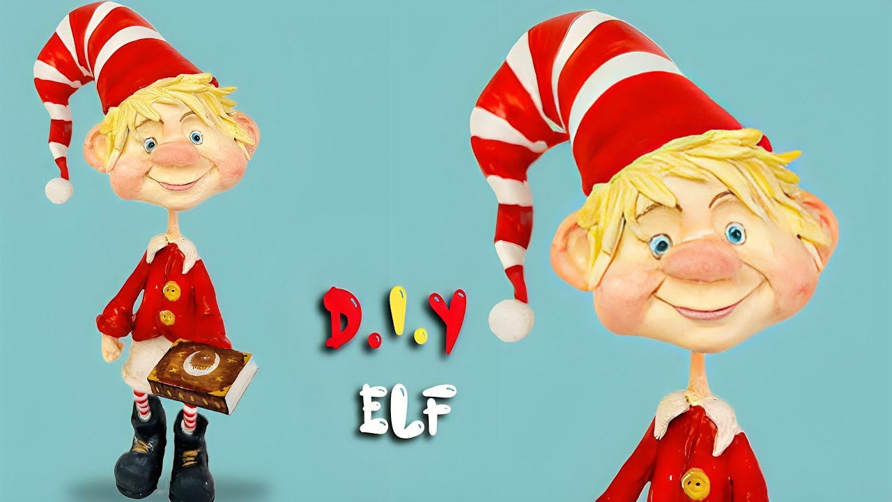 DIY Cute Christmas Elf | Polymer Clay Tutorial