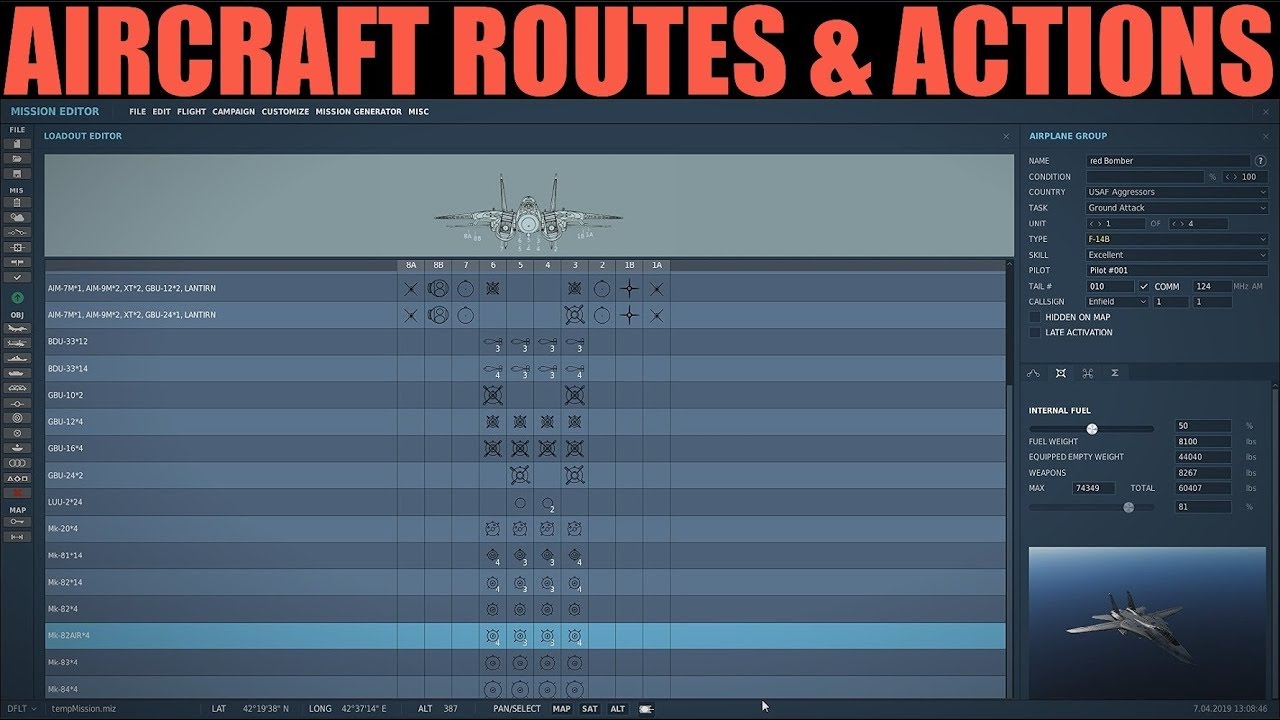 Mission Editor: Giving Routes & Orders To Plane/Heli Groups | DCS WORLD