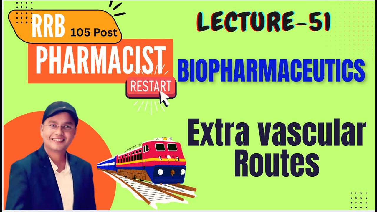 L-51, Extra Vascular Routes,  Drug Absorption, Biopharmaceutics,  RRB Pharmacist Drug Inspector