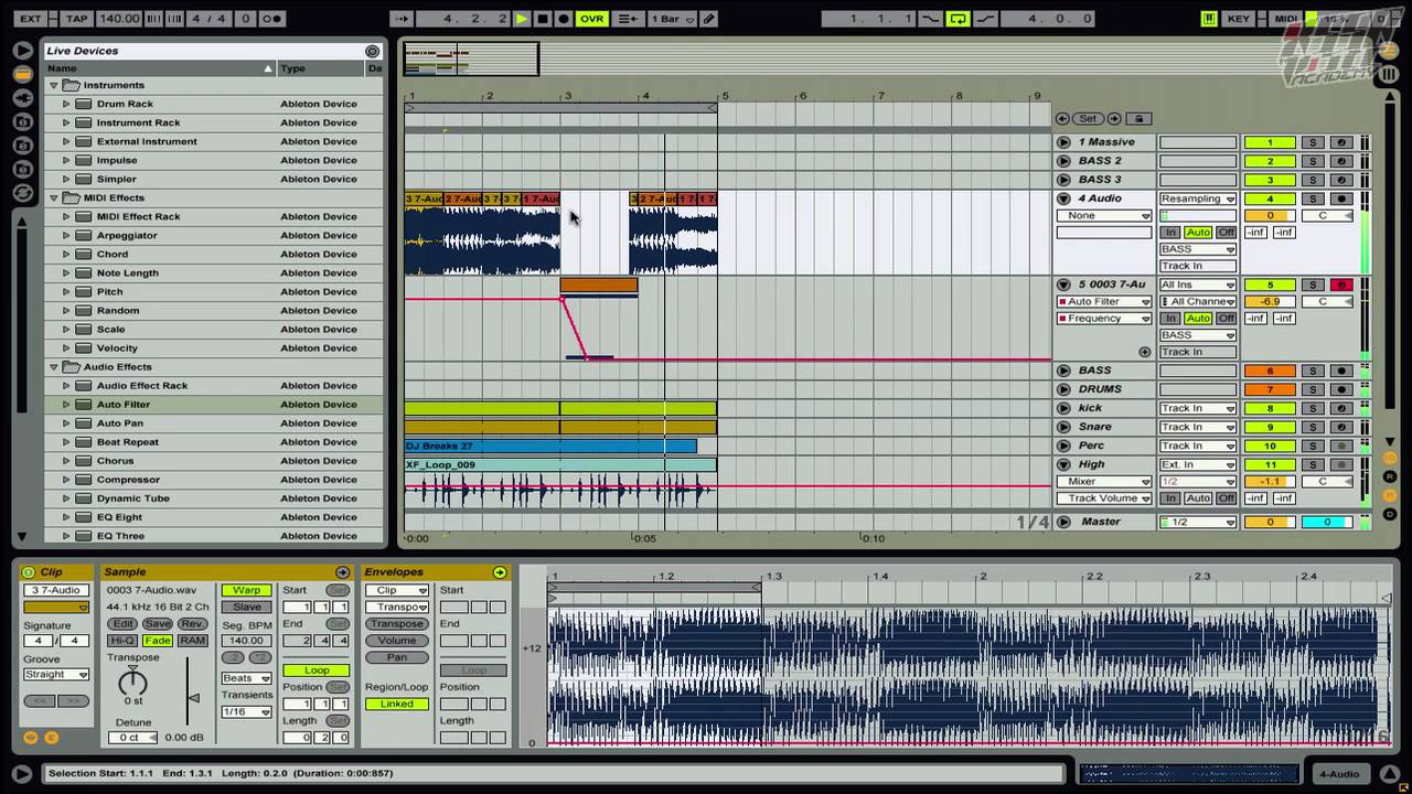Dubstep bass in Massive and resampling by Mars - Part 2
