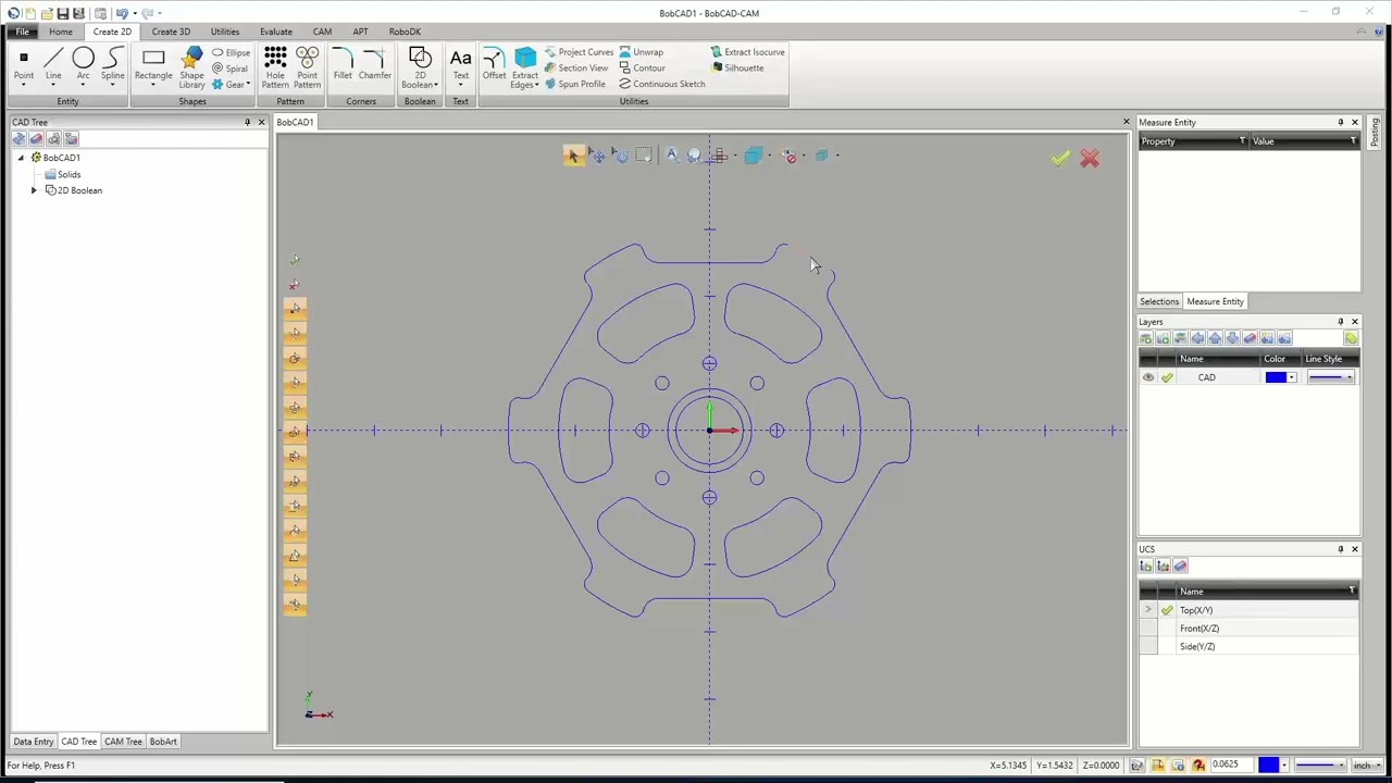 BobCAD-CAM V34 - 2D CAD and CAM Part 1