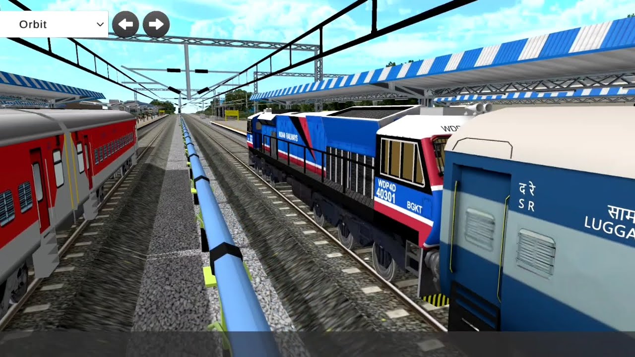 Prayagraj Junction - Lucknow Junction | WDP4D Locomotive Engine Running On Track | Indian Railways 