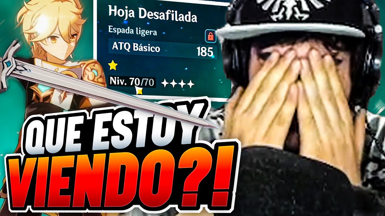 ESTE SUSCRIPTOR BALLENA UTILIZA la PEOR ESPADA del JUEGO 🤯 (SUBIDA NIVEL 70) - Genshin Impact