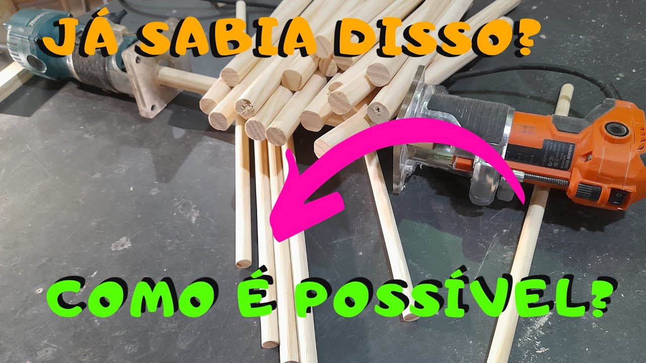 COMO Arredondar Madeira Corretamente Usando TUPIA / How to ROUND WOOD Using a Laminator Router 