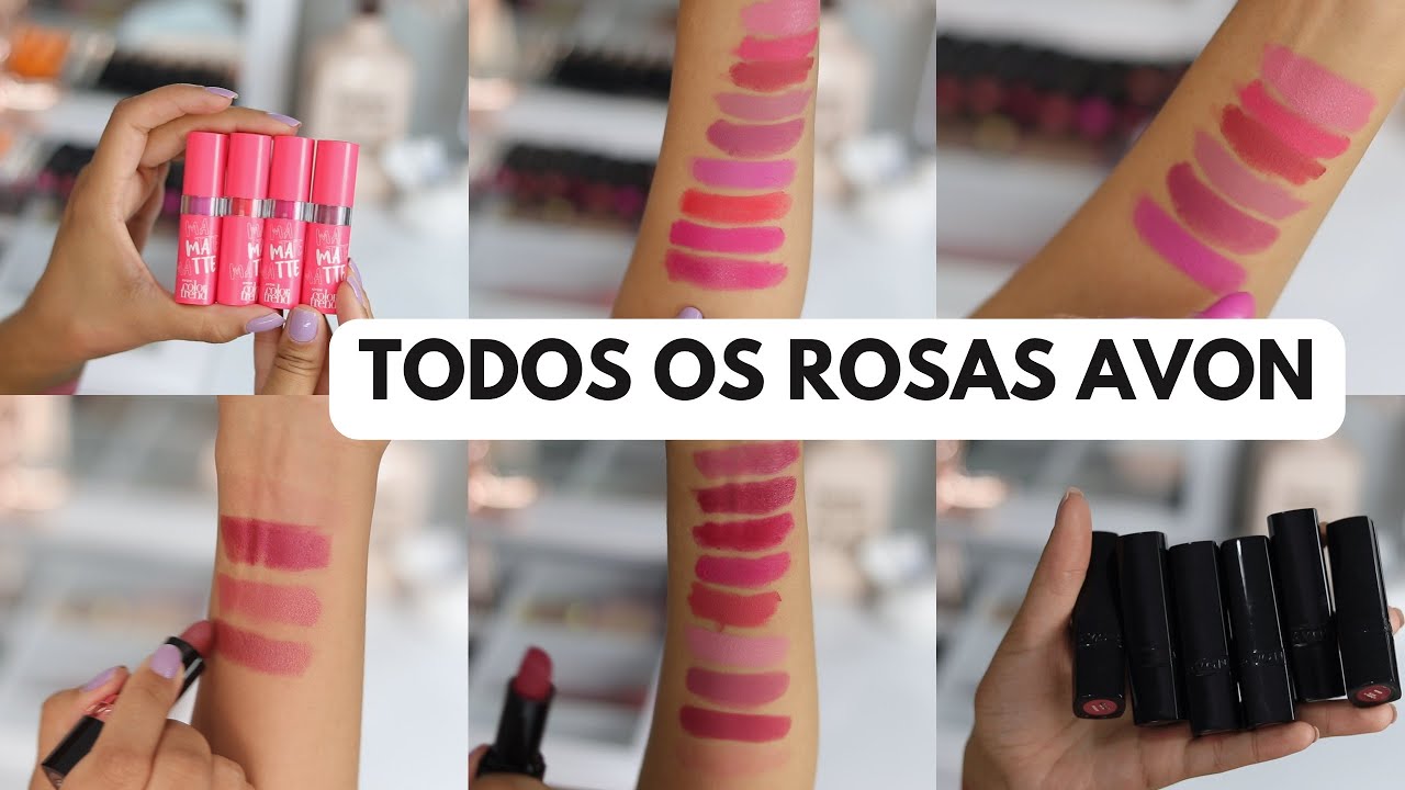 COMPARAÇÃO DE BATONS ROSA AVON [+20 TONS] #3