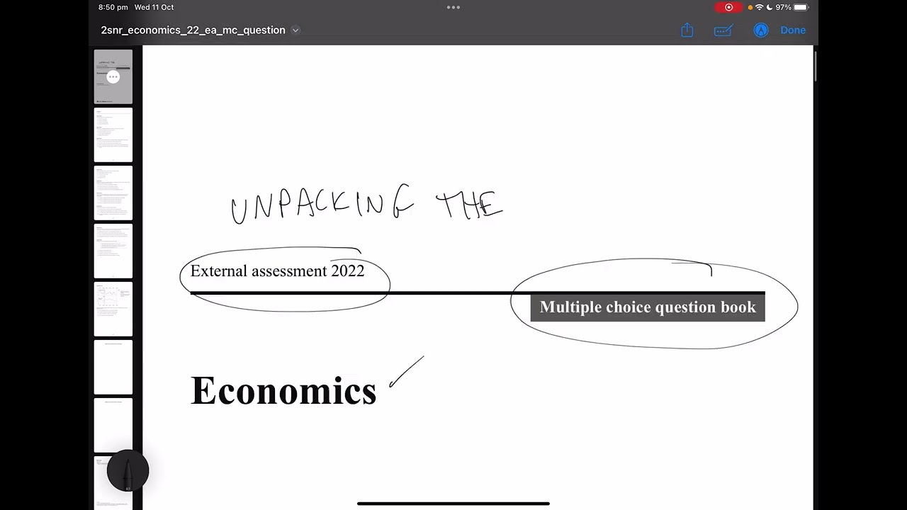 QCAA Economics External Exam 2022: Unpacking the Multiple Choice questions