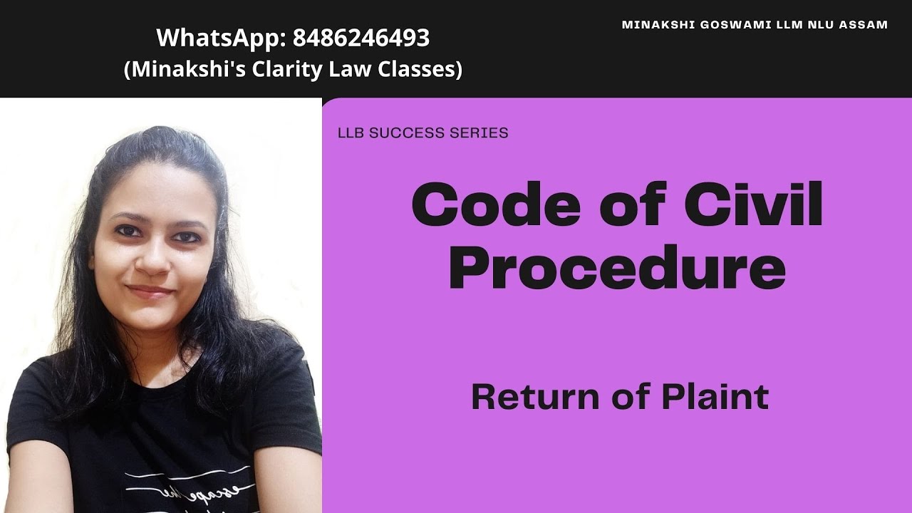 Return of Plaint under CPC | When a plaint may be returned to the plaintiff by the court CPC Notes