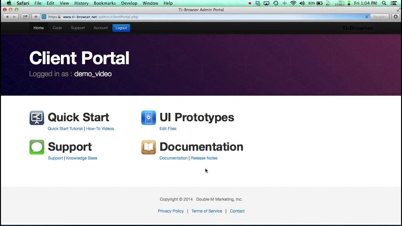 Ti Browser 2 - Setup Portal Account