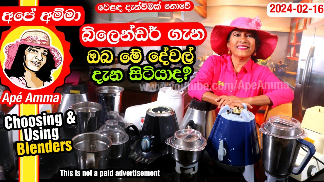 ✔ බ්ලෙන්ඩර් පාවිච්චි කිරීමේදි දැනගතු යුතු රහස් හා අලුත්වැඩියා How to choose & use Blenders Apé Amma