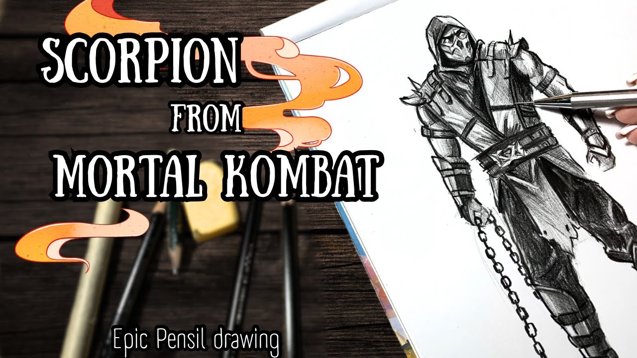 How to Draw Scorpion Step by Step (Mortal Kombat)