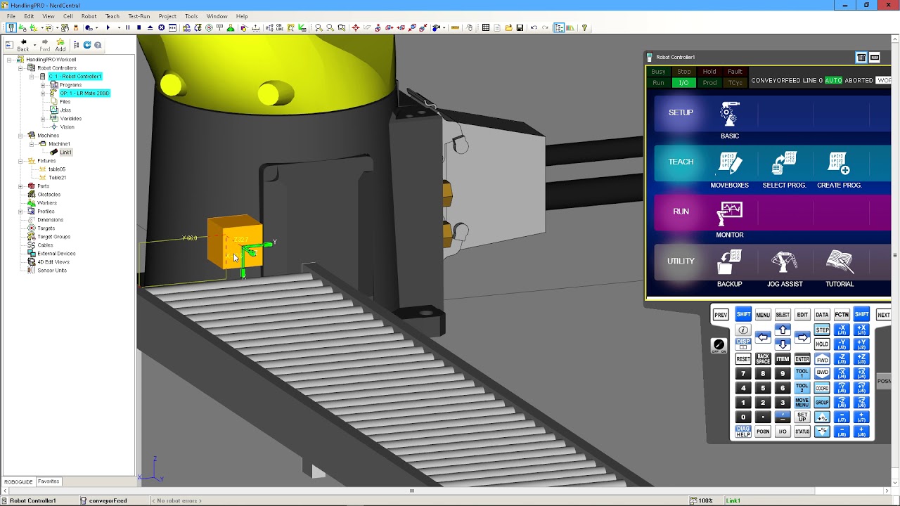 FANUC Roboguide | Add Conveyor and Simulate Box Moving