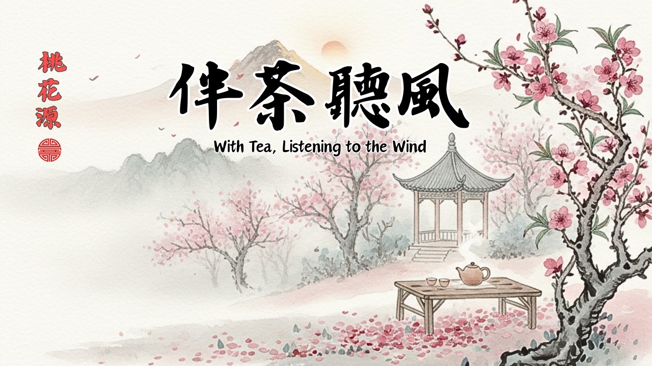 傳統中國風音樂 🌸伴茶聽風 (With Tea Listening to the Wind) | 1 Hour Chinese Zen Music | 舒壓、靜心、品茗必聽 🍂 超好聽的竹笛與古箏演奏