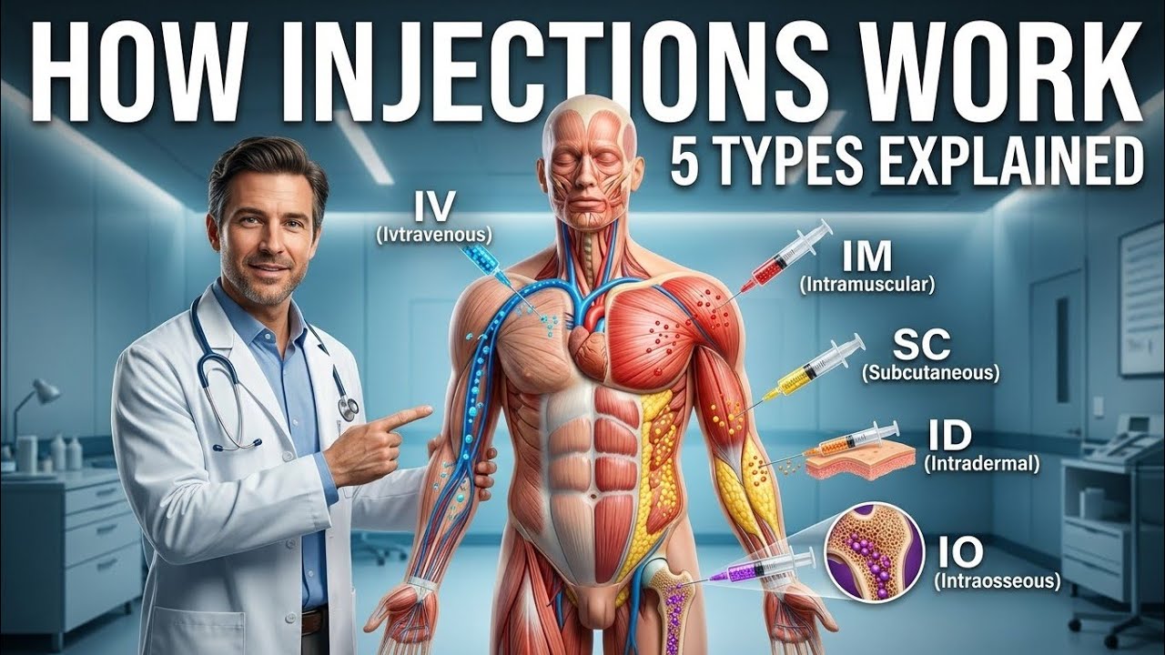 5 Types of Injections Explained: How Medicine Works Inside Your Body 💉 #Injections #MedicalAnimation
