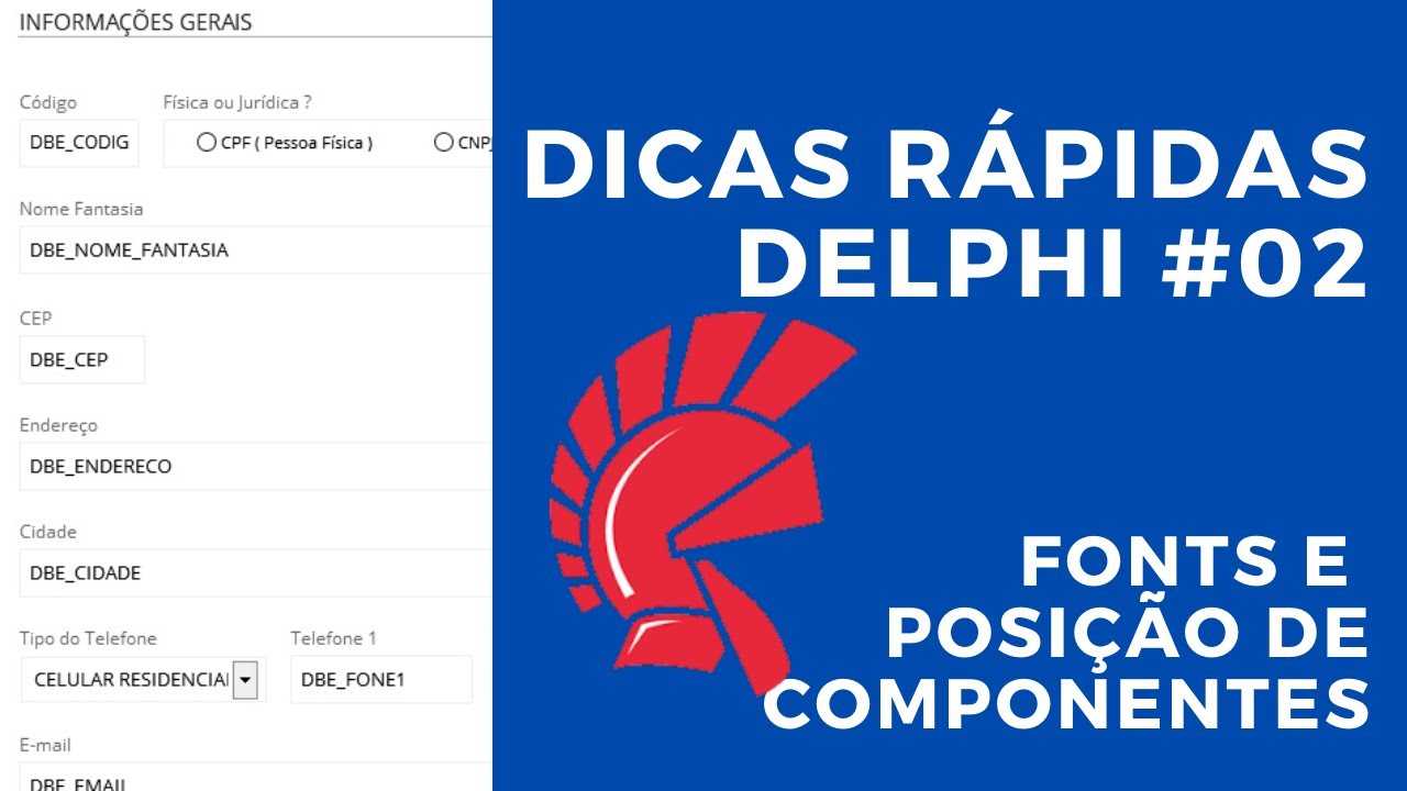Mudando as Fonts Automaticamente e Ancoramento - PROGRAMAR MAIS RAPIDO NO DELPHI - DICA RÁPIDA #02