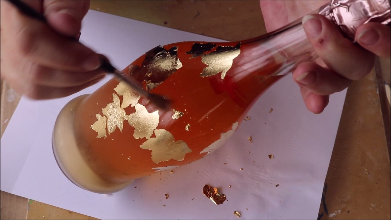 DIY: How to make matte effect on a bottle champagne TUTORIAL