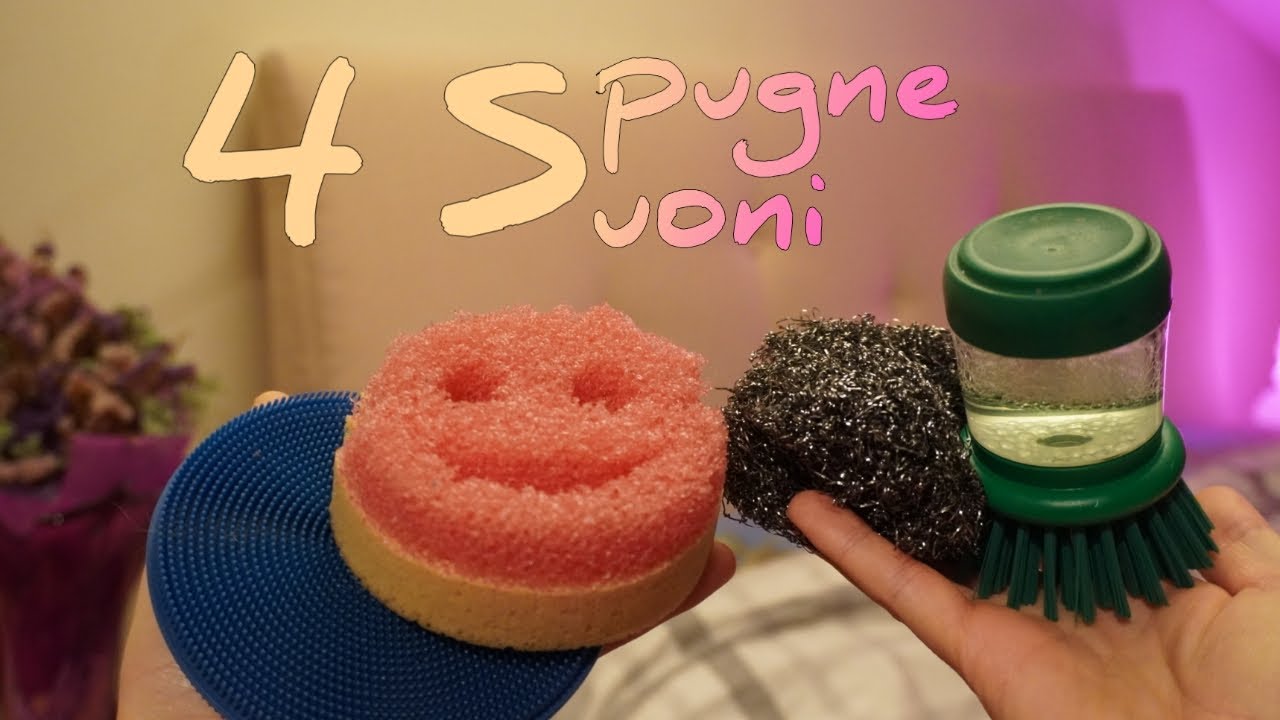 4 SPUGNE per 4 SUONI diversi - Bubble ASMR 4K