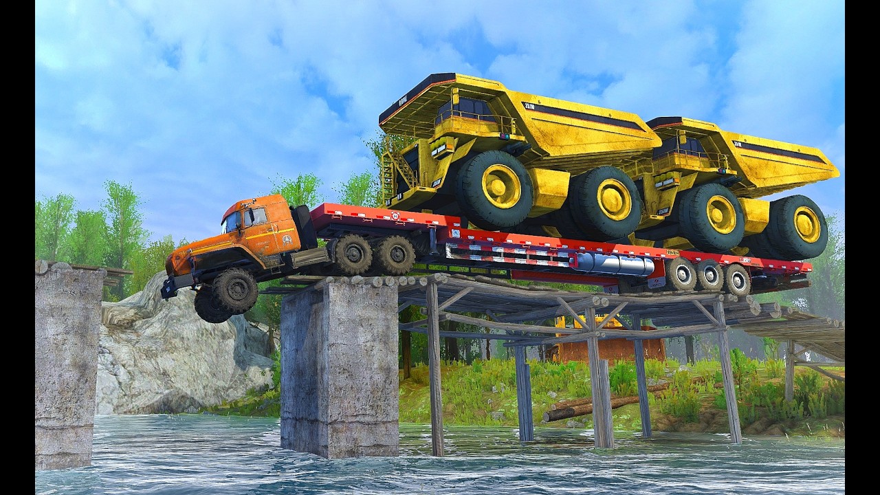 The Danger of Giant Trucks Crossing Damaged Bridges, Which Can Cause Accidents