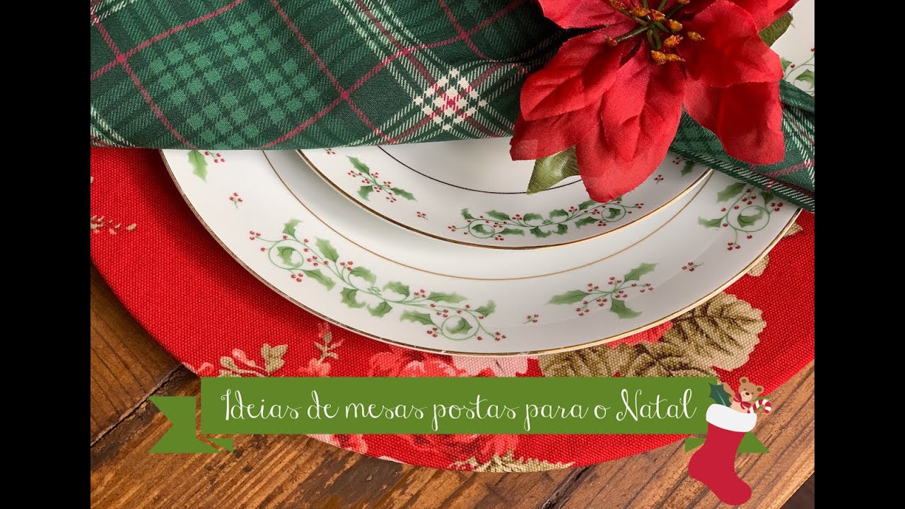 Mesas postas para o Natal