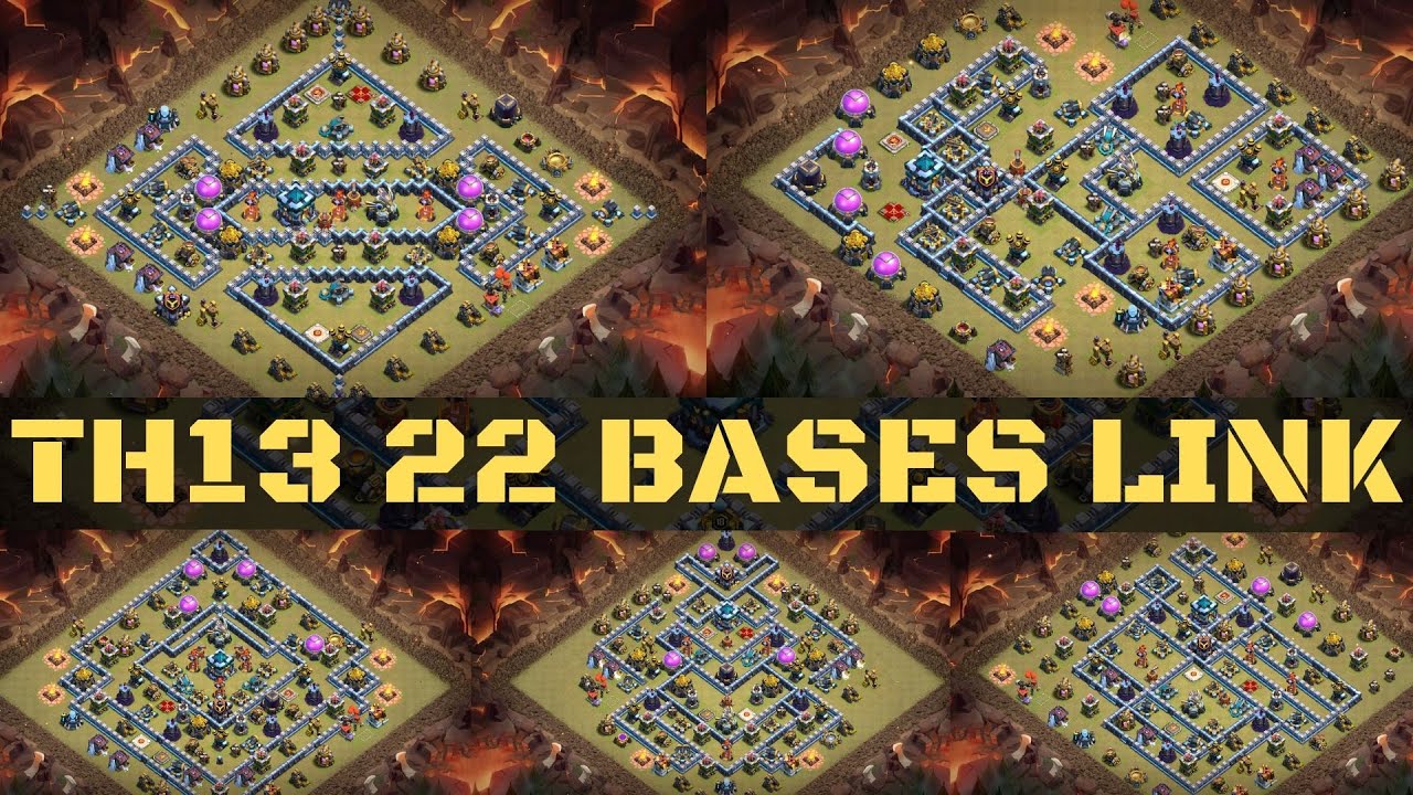 TH 13 22 BASE WITH LINK ! Town hall 13 base with link! clash of clans th 13 base link