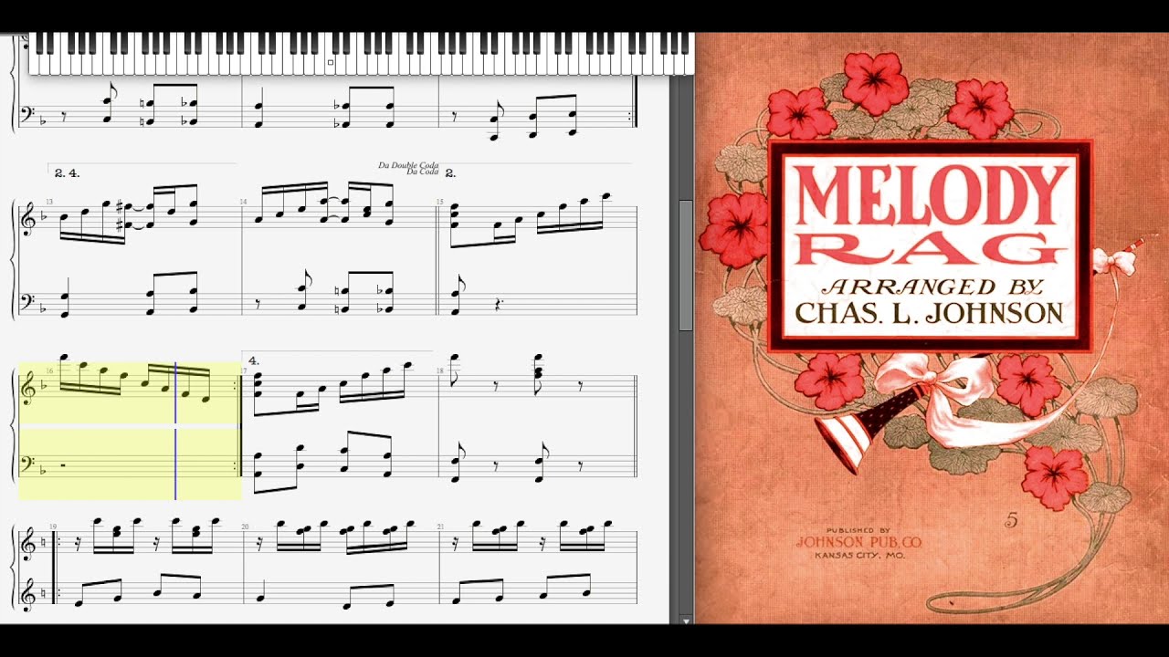 Melody Rag by Charles L. Johnson (1911, Ragtime piano)