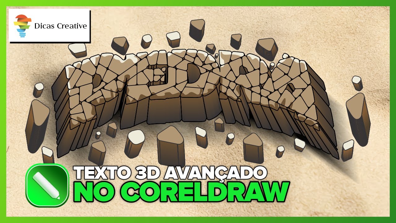 TEXTO 3D AVANÇADO NO CORELDRAW.