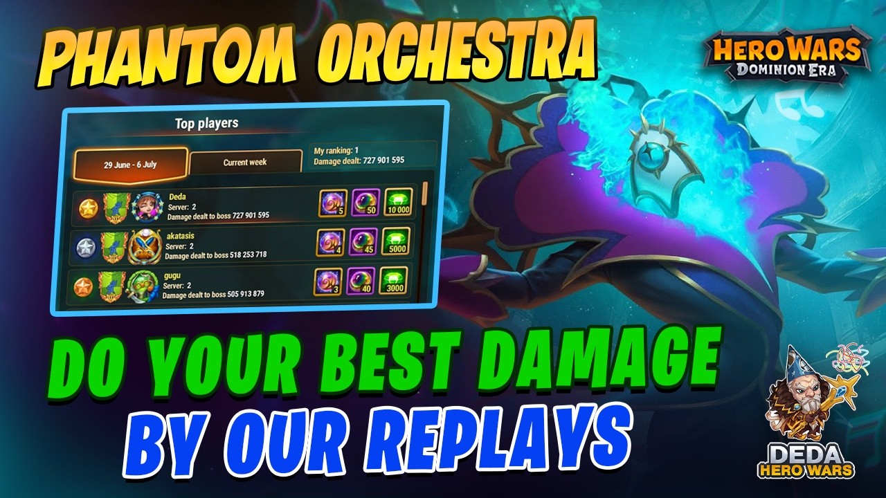 Phantom Orshestra best teams. Use our replays to make perfect score. Hero-Wars: Dominion Era