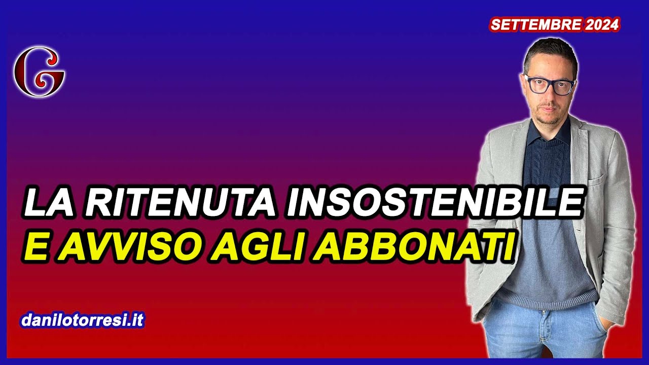 RITENUTA SUPERBONUS E Bonus Casa insostenibile + AVVISO per gli ABBONATI