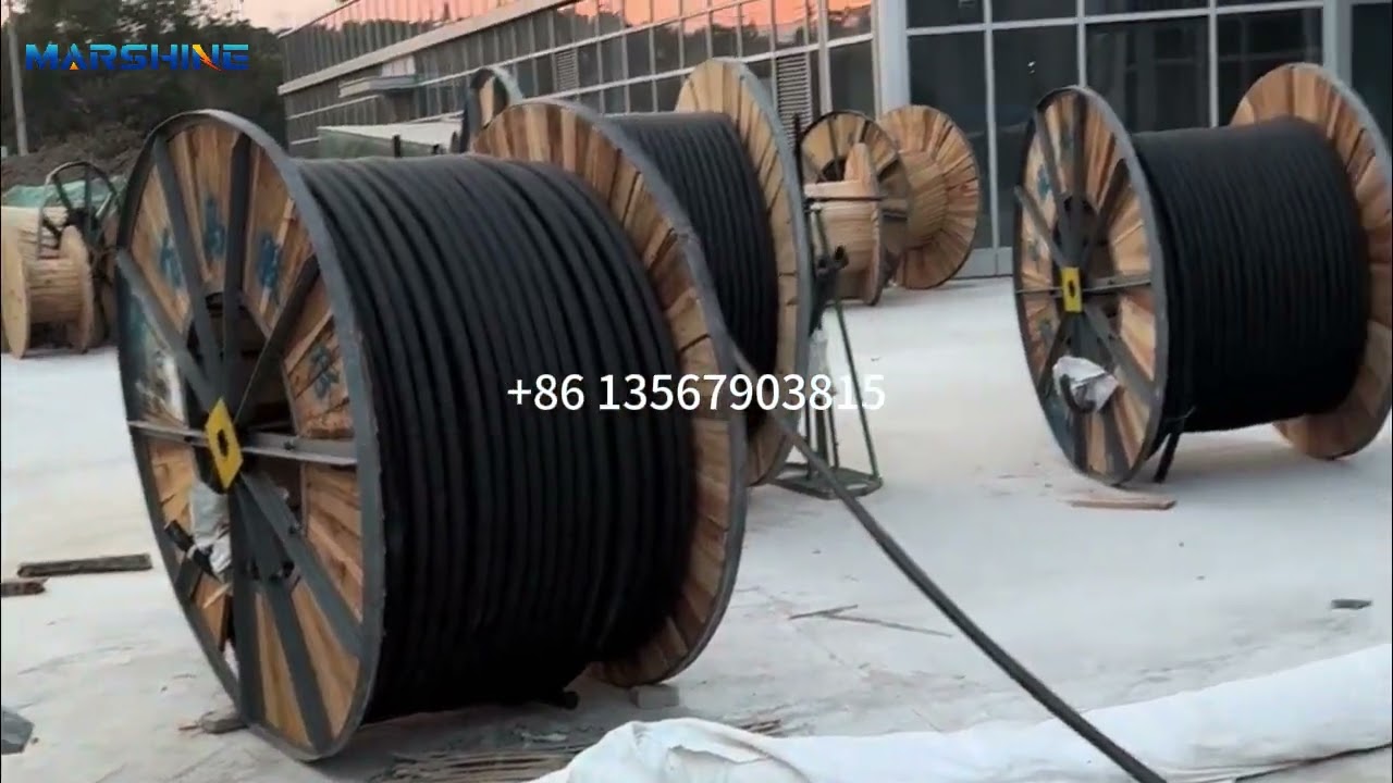 Cable Pulling Operation By Using Underground Cable Conveyor Cable Pulling Machine  #cable  #machine