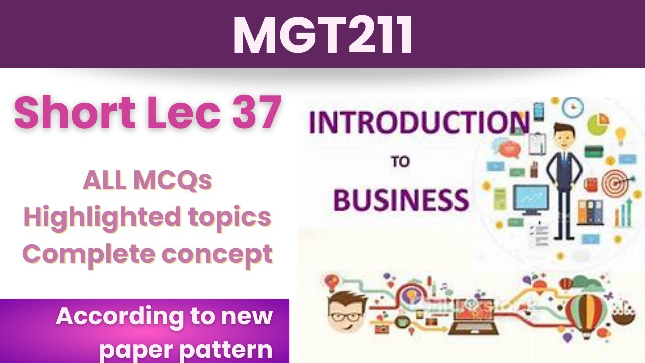 MGT211 Short Lecture 37_Highlighted Questions_MGT211 Lectures_ Final Term_Full Detail In Short Time