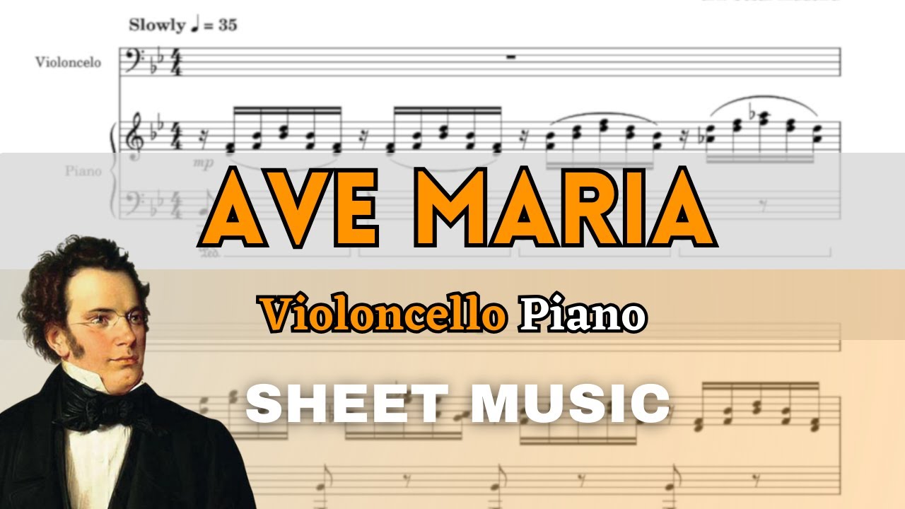 Schubert - Ave Maria | Cello and Piano (Sheet Music/Full Score)