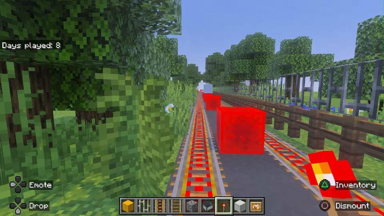 A ride along my Minecraft railway!!! (unfinished)