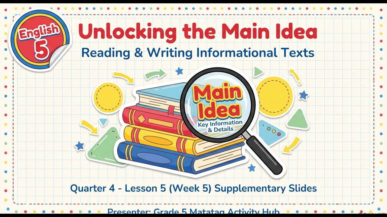 MATATAG ENGLISH  5 QUARTER 4 WEEK 5 SUPPLEMENTARY SLIDES