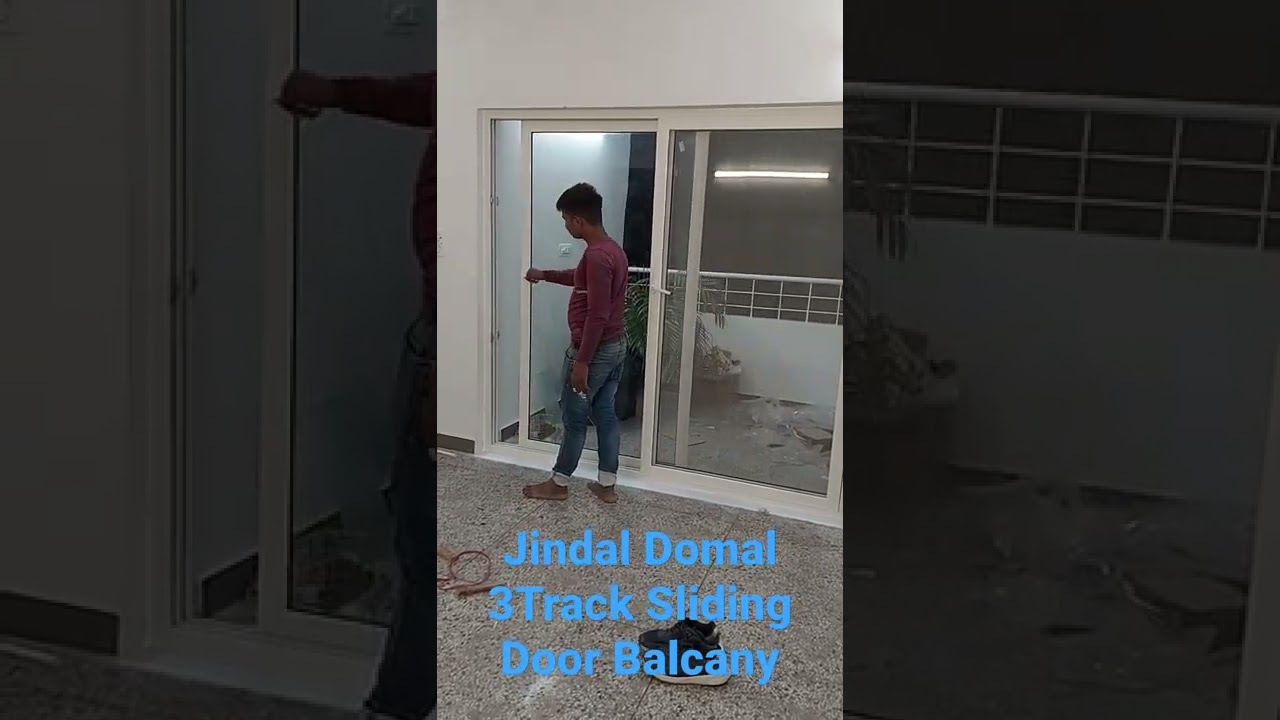 Jindal Domal 3Track Sliding Door #jindalsteel #aluminumwindows #aluminumwork #aluminumcasting