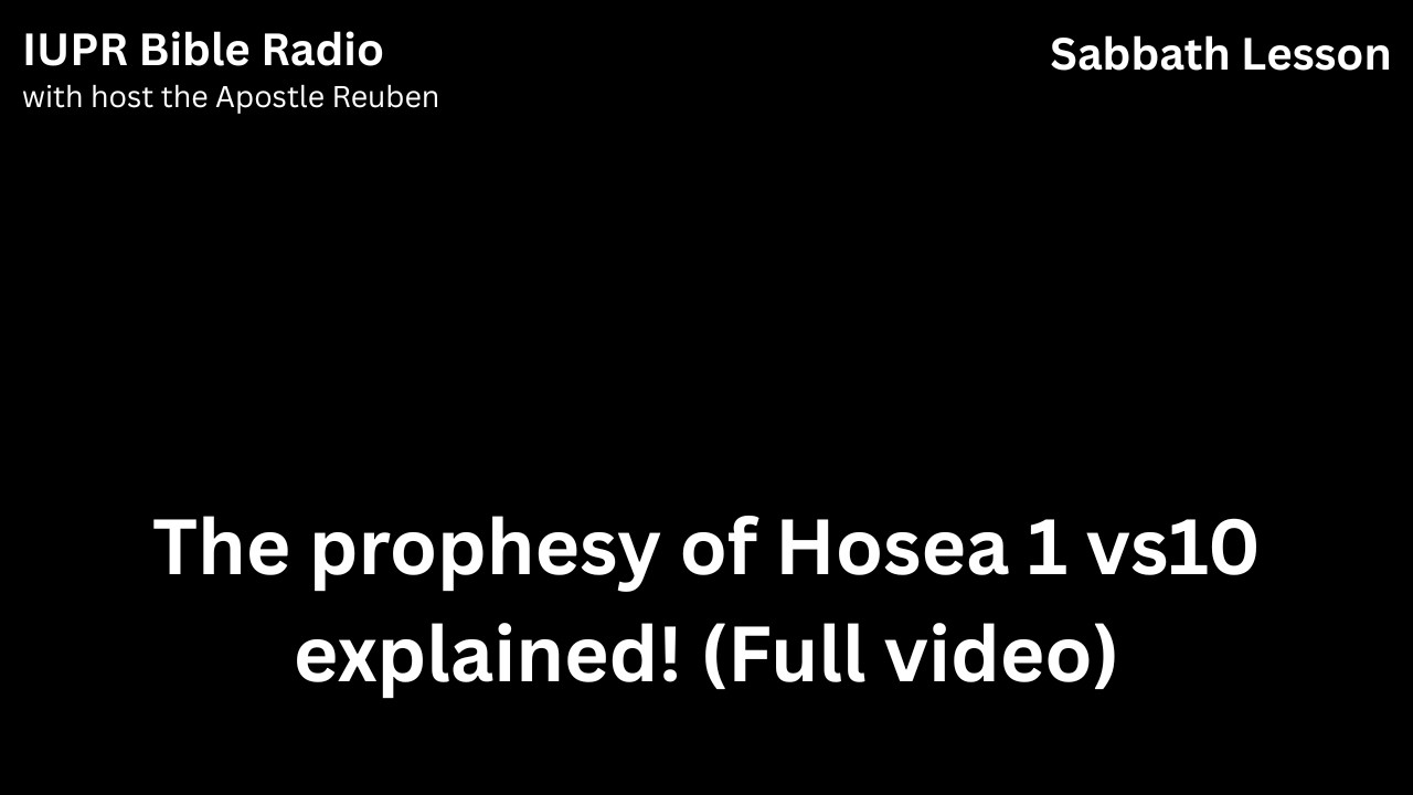 The Plot of the enemy against the true Israelites! Prophecy of Hosea 1:10