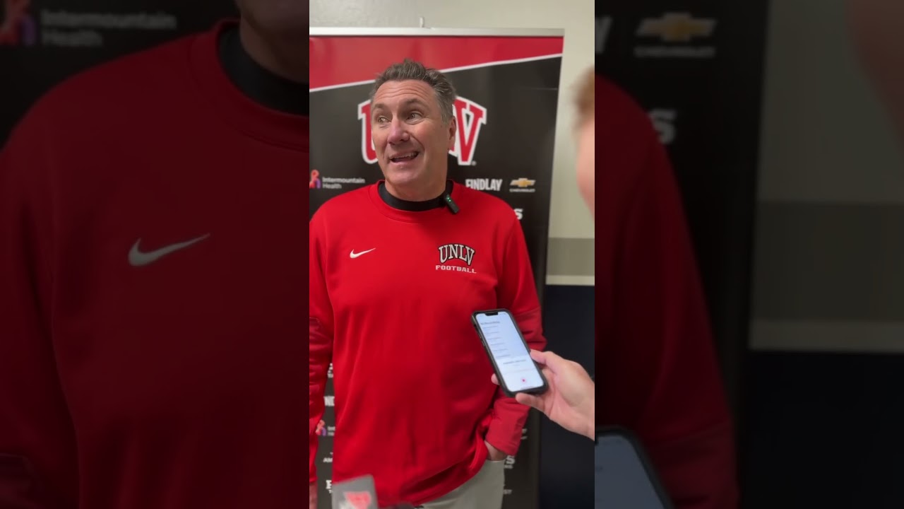 Head Coach Dan Mullen postgame after keeping the Cannon Red #unlvfb 