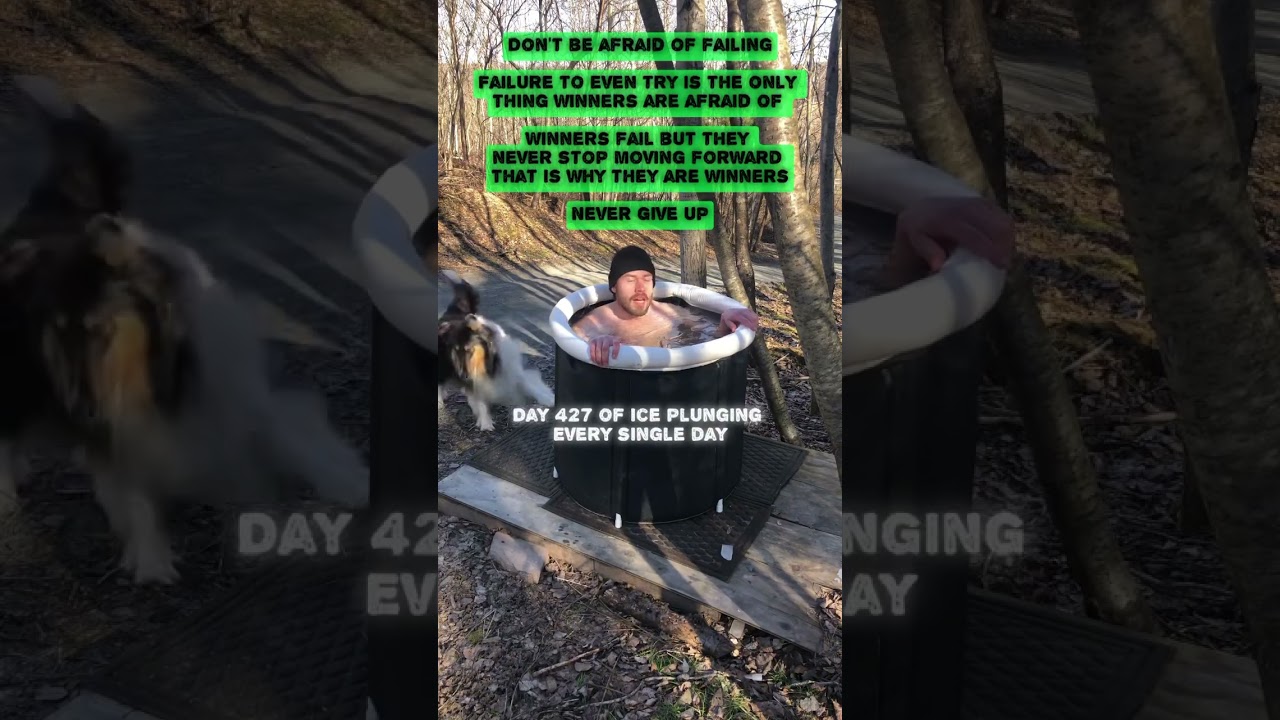 Day 427 of ice plunging every single day. #coldplunge #iceplunge #motivation #health