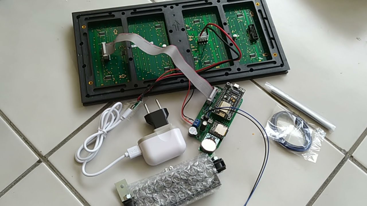 Merakit JWS Murottal Quad Kit Jam Waktu Sholat LED Digital MP3 dengan Speaker Running Text
