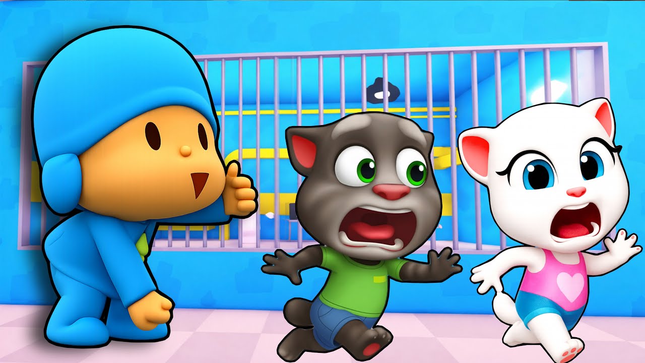 Talking Tom plays: Pocoyo Roblox - My Talking Tom and Friends #Roblox #talkingtom