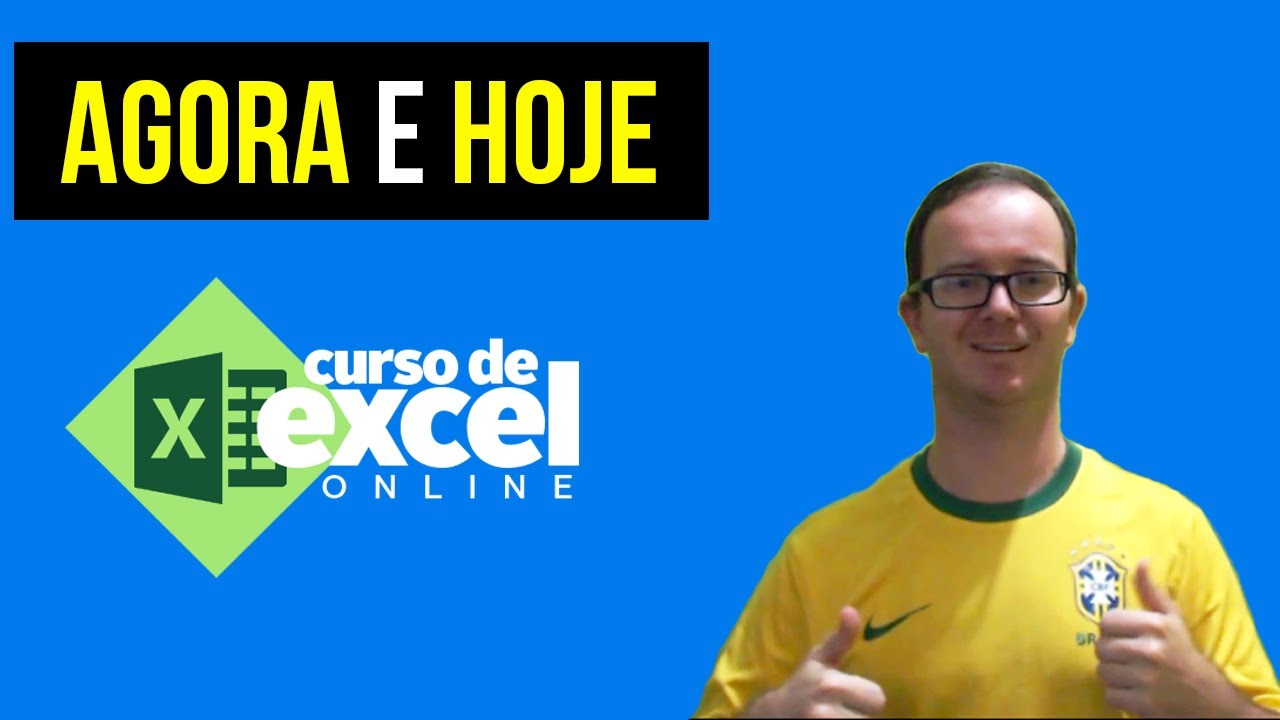 Fun&ccedil;&atilde;o Hoje e Agora no Excel - Curso de Excel em 1 Minuto