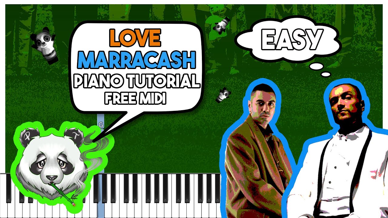 MARRACASH, GUÉ PEQUENO - LOVE - EASY Piano Tutorial
