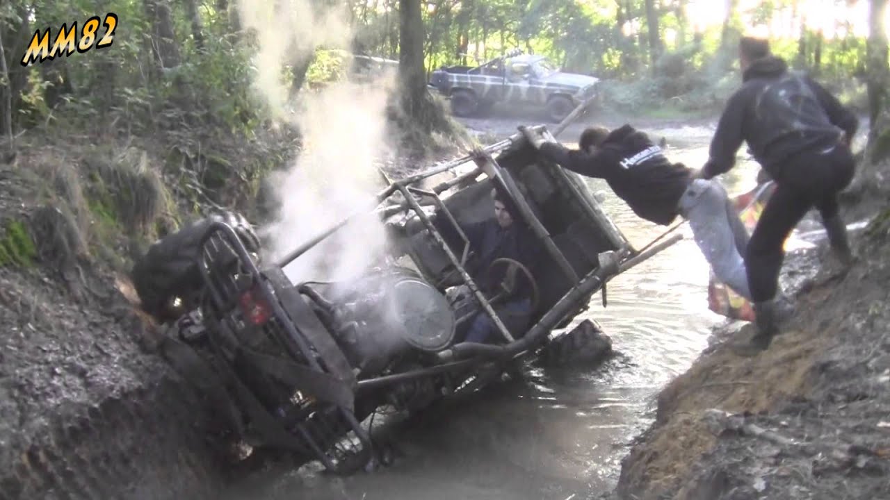 Nissan Patrol tipped over