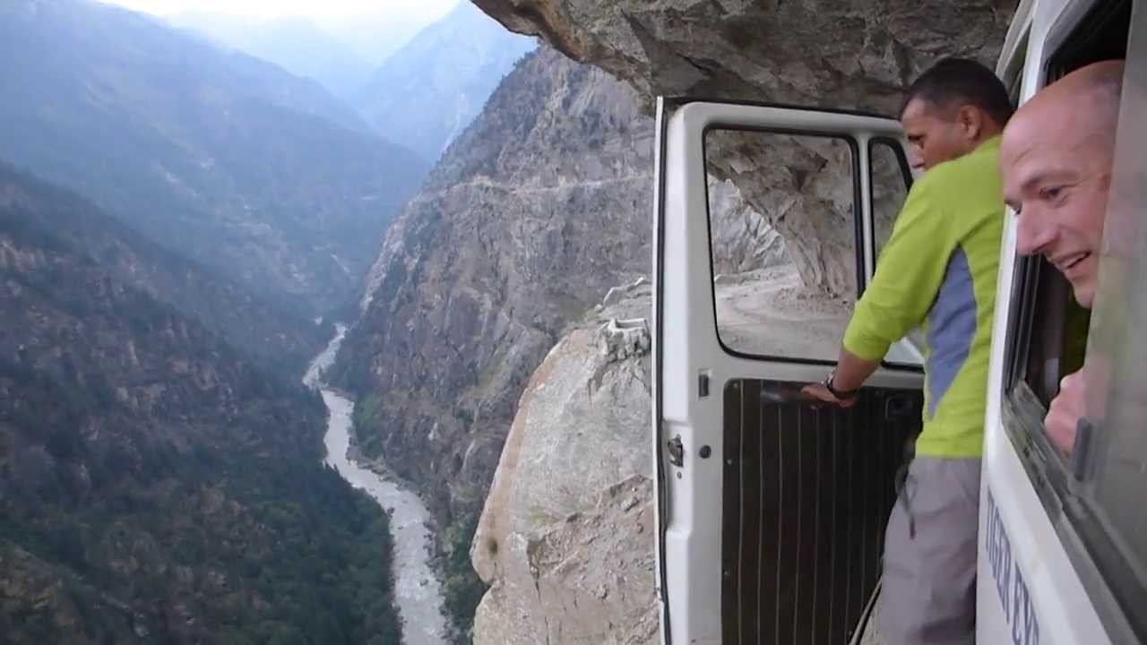 Cliffside road with free carwash